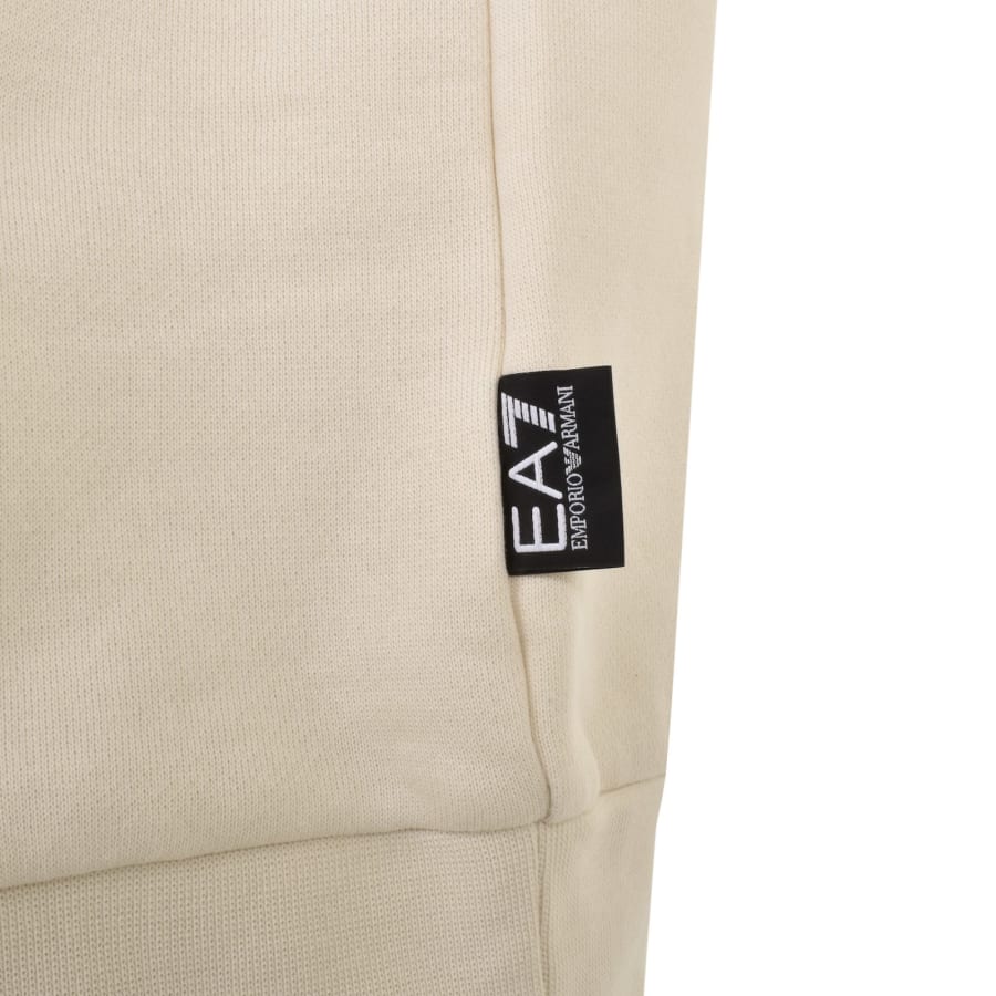 EA7 Emporio Armani Logo Sweatshirt Cream Mainline Menswear Denmark